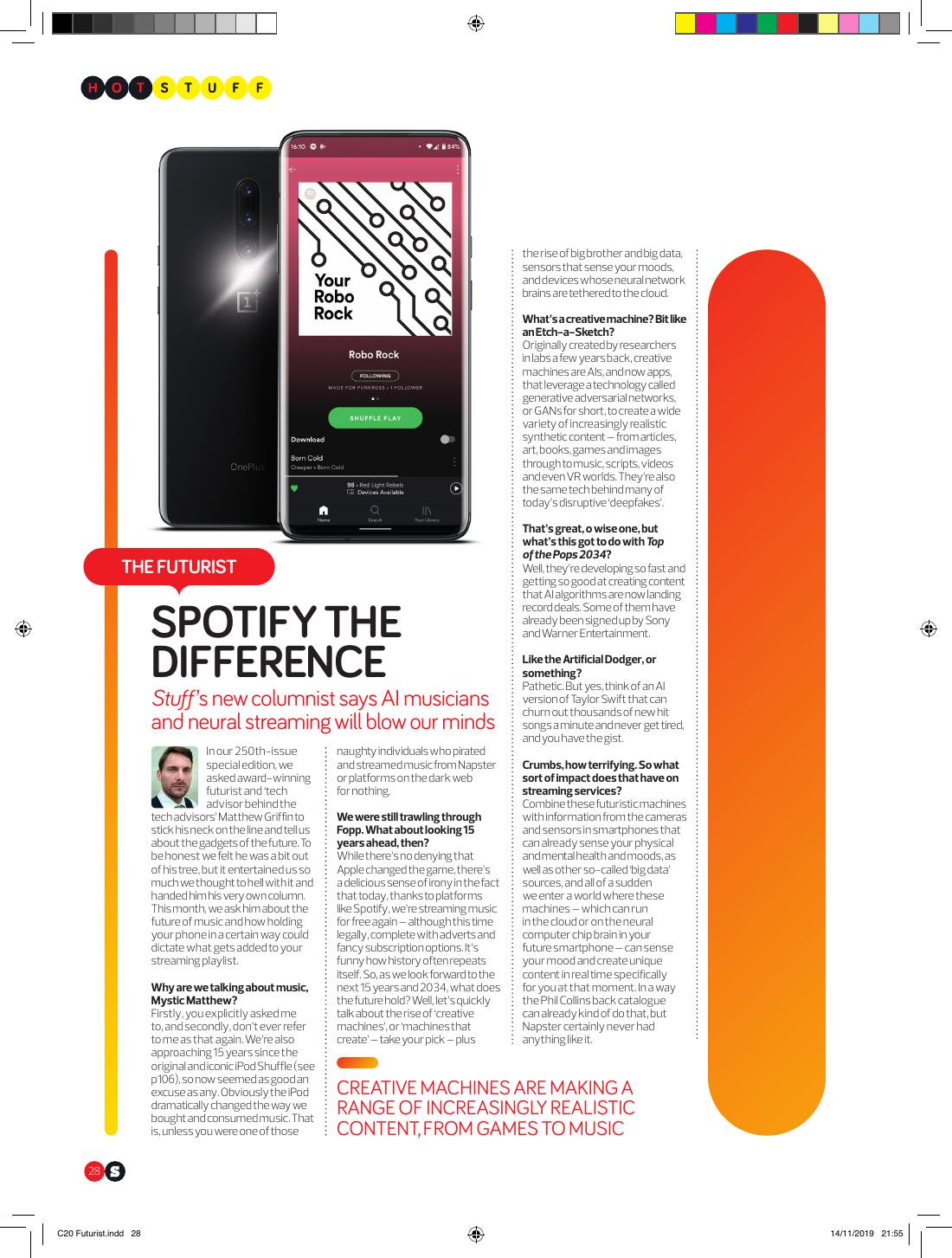 Page 1 of 1: Featured Futurist: Stuff Magazine, Spotify the Difference