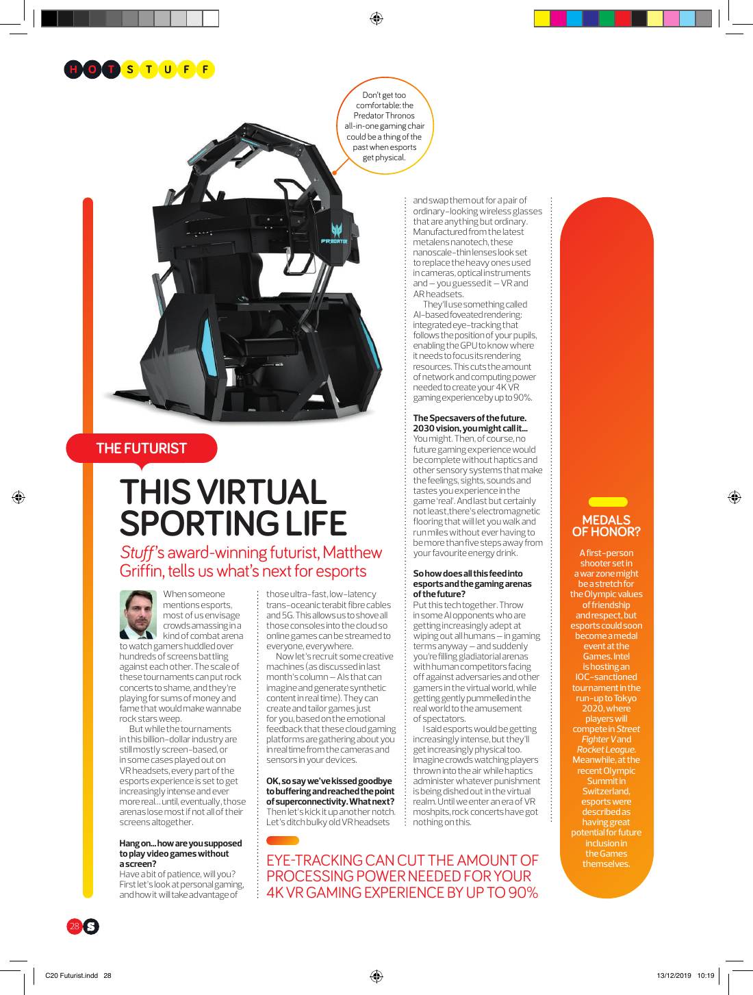 Page 1 of 1: Featured Futurist: Stuff Magazine, The Virtual Sporting Life