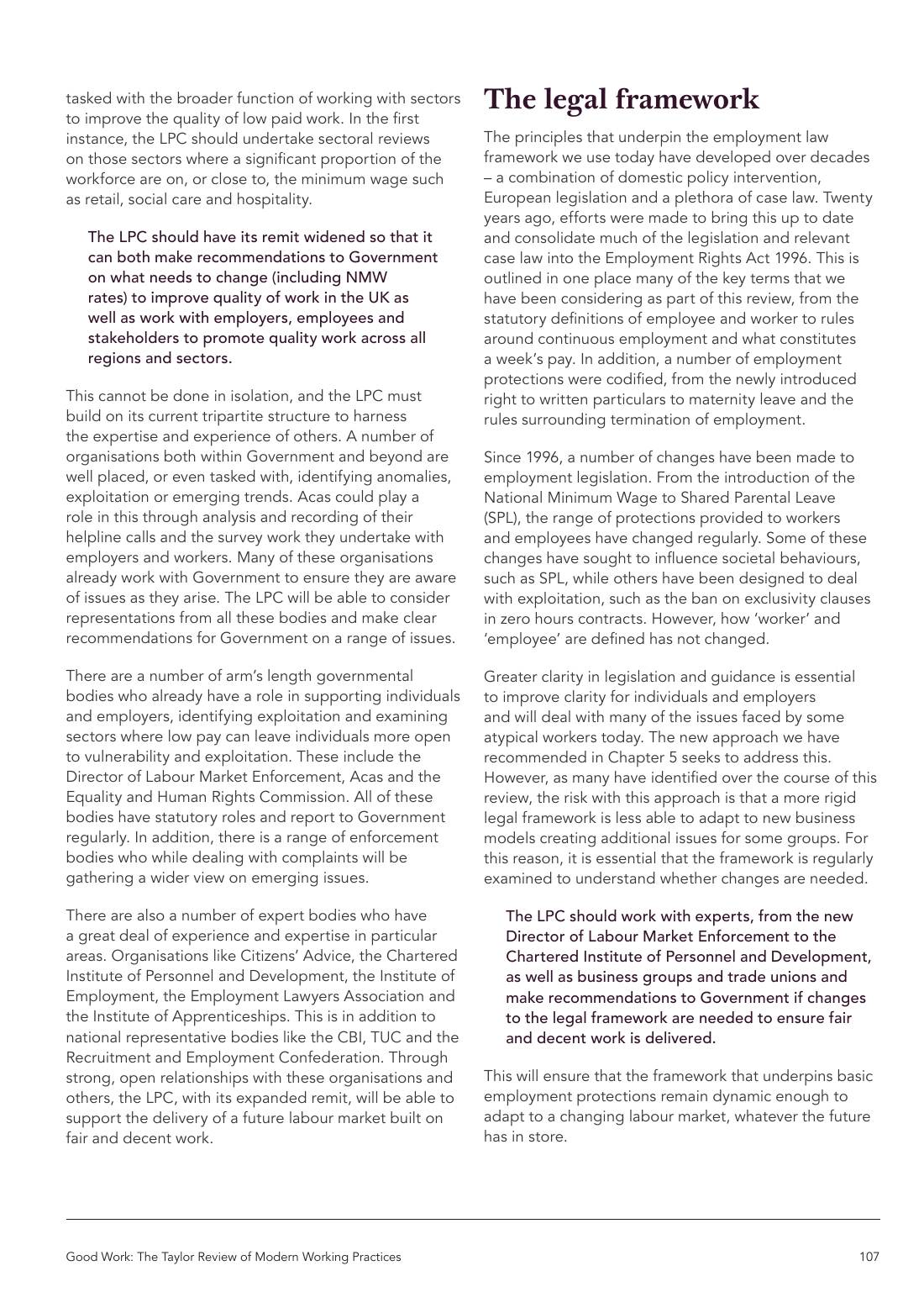 Page 107 of 116: Featured Futurist: Taylor Review of Modern Working Practises, The RSA