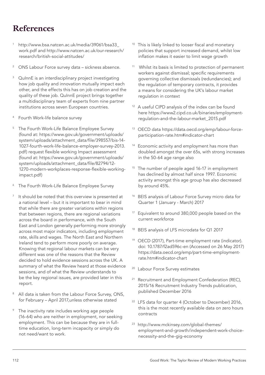 Page 112 of 116: Featured Futurist: Taylor Review of Modern Working Practises, The RSA