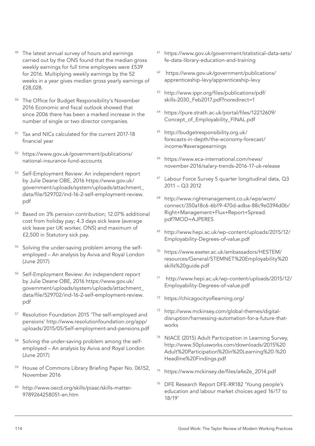 Page 114 of 116: Featured Futurist: Taylor Review of Modern Working Practises, The RSA
