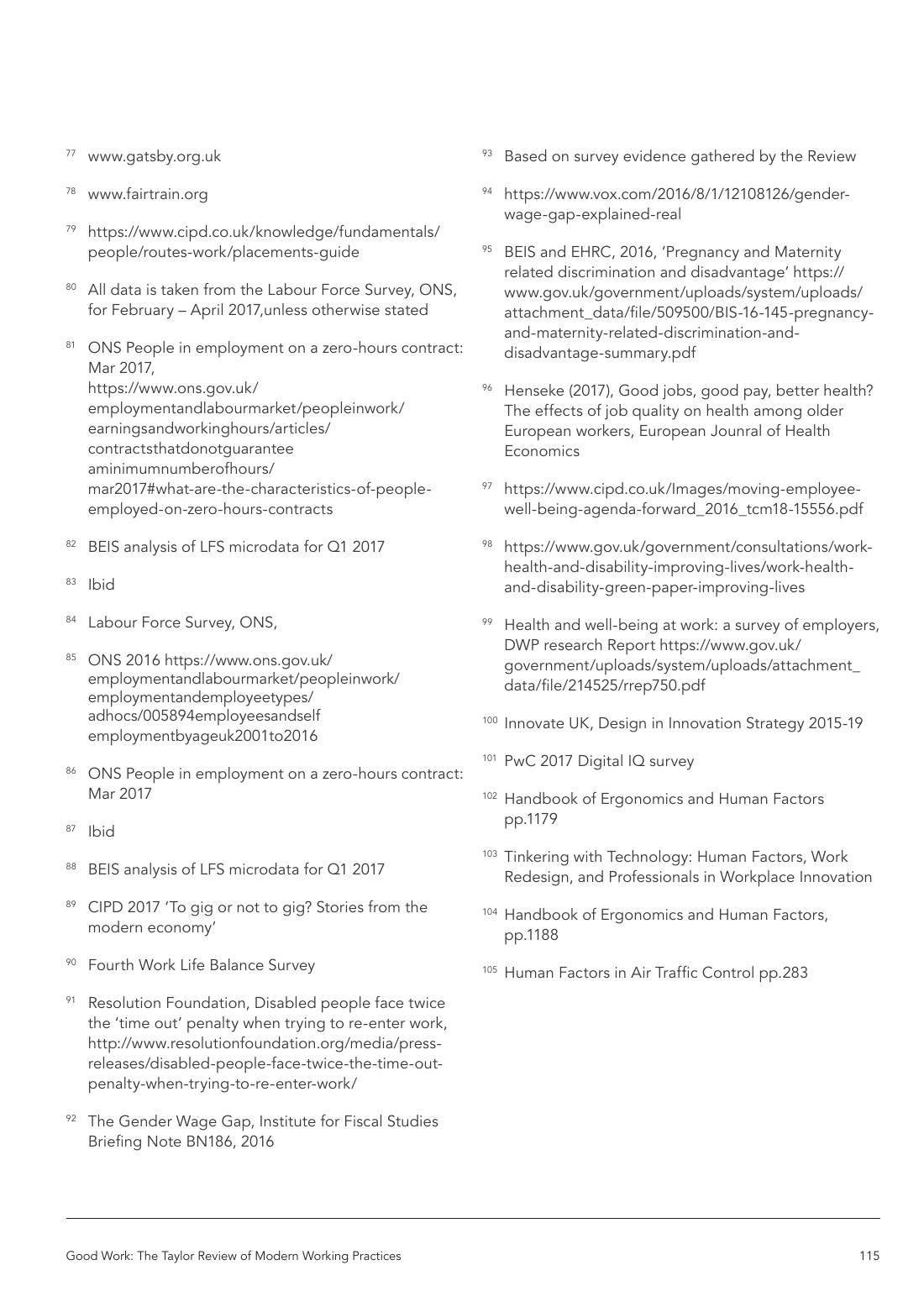 Page 115 of 116: Featured Futurist: Taylor Review of Modern Working Practises, The RSA