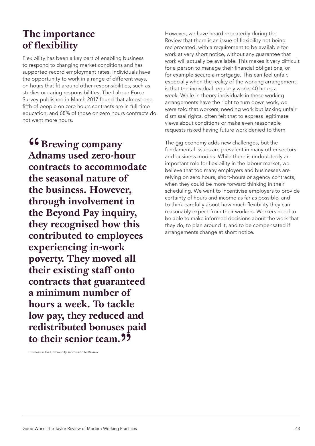 Page 43 of 116: Featured Futurist: Taylor Review of Modern Working Practises, The RSA