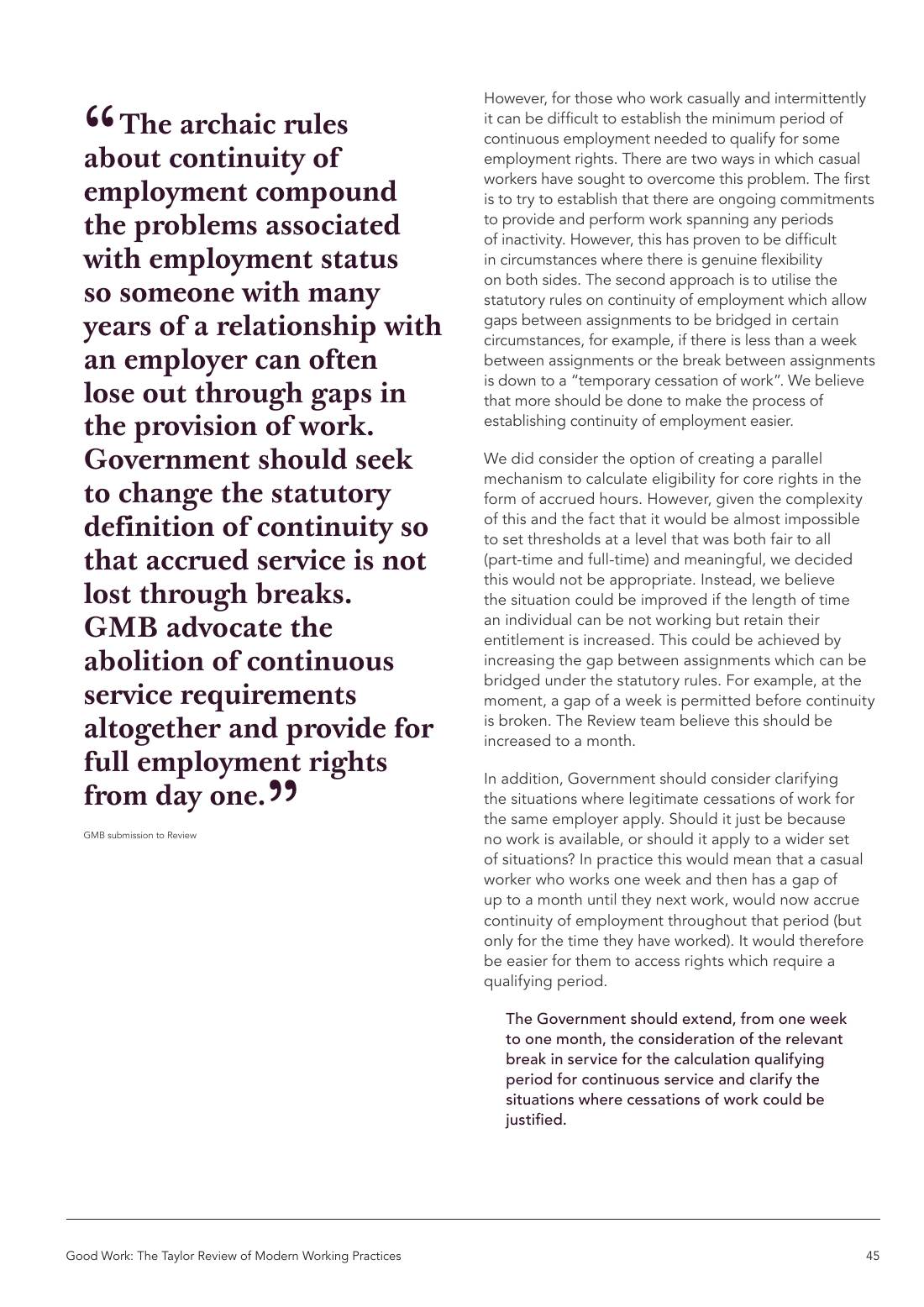 Page 45 of 116: Featured Futurist: Taylor Review of Modern Working Practises, The RSA