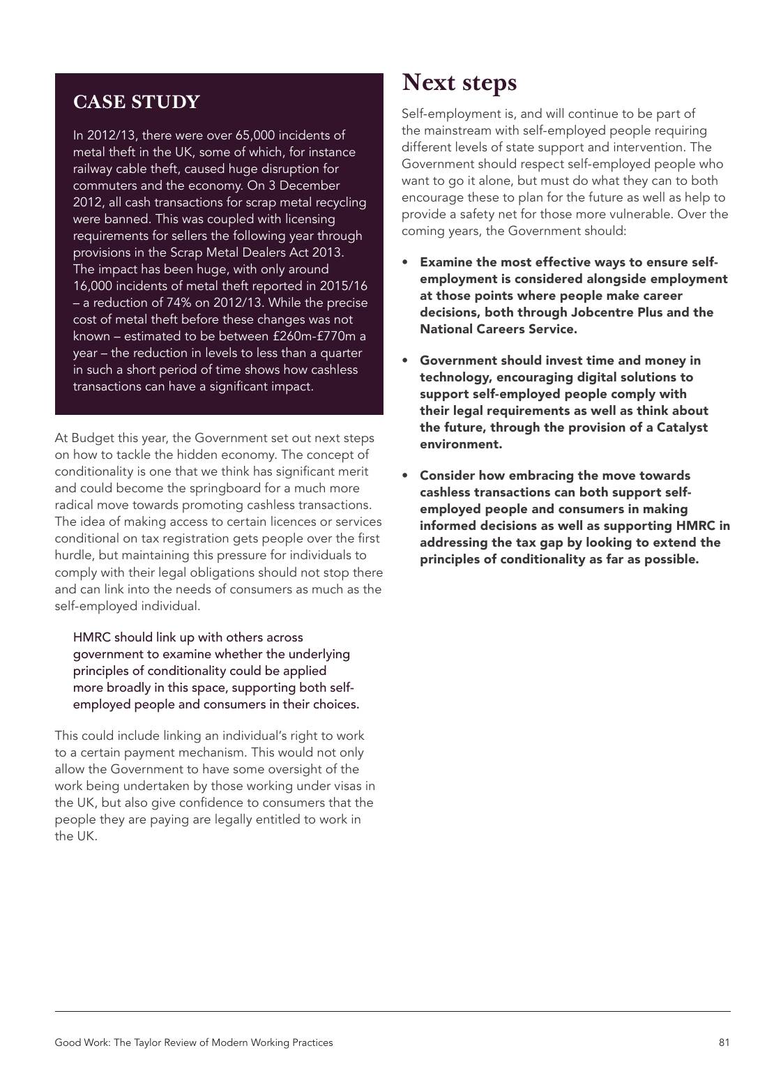 Page 81 of 116: Featured Futurist: Taylor Review of Modern Working Practises, The RSA