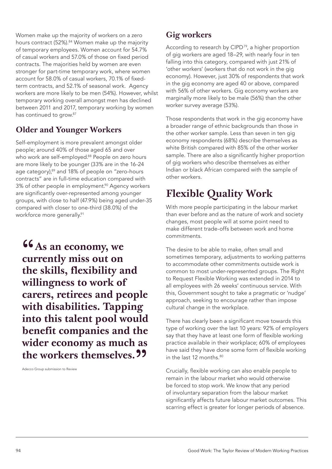 Page 94 of 116: Featured Futurist: Taylor Review of Modern Working Practises, The RSA