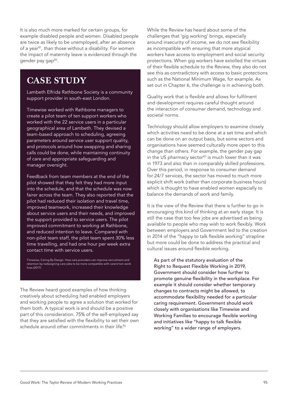 Page 95 of 116: Featured Futurist: Taylor Review of Modern Working Practises, The RSA