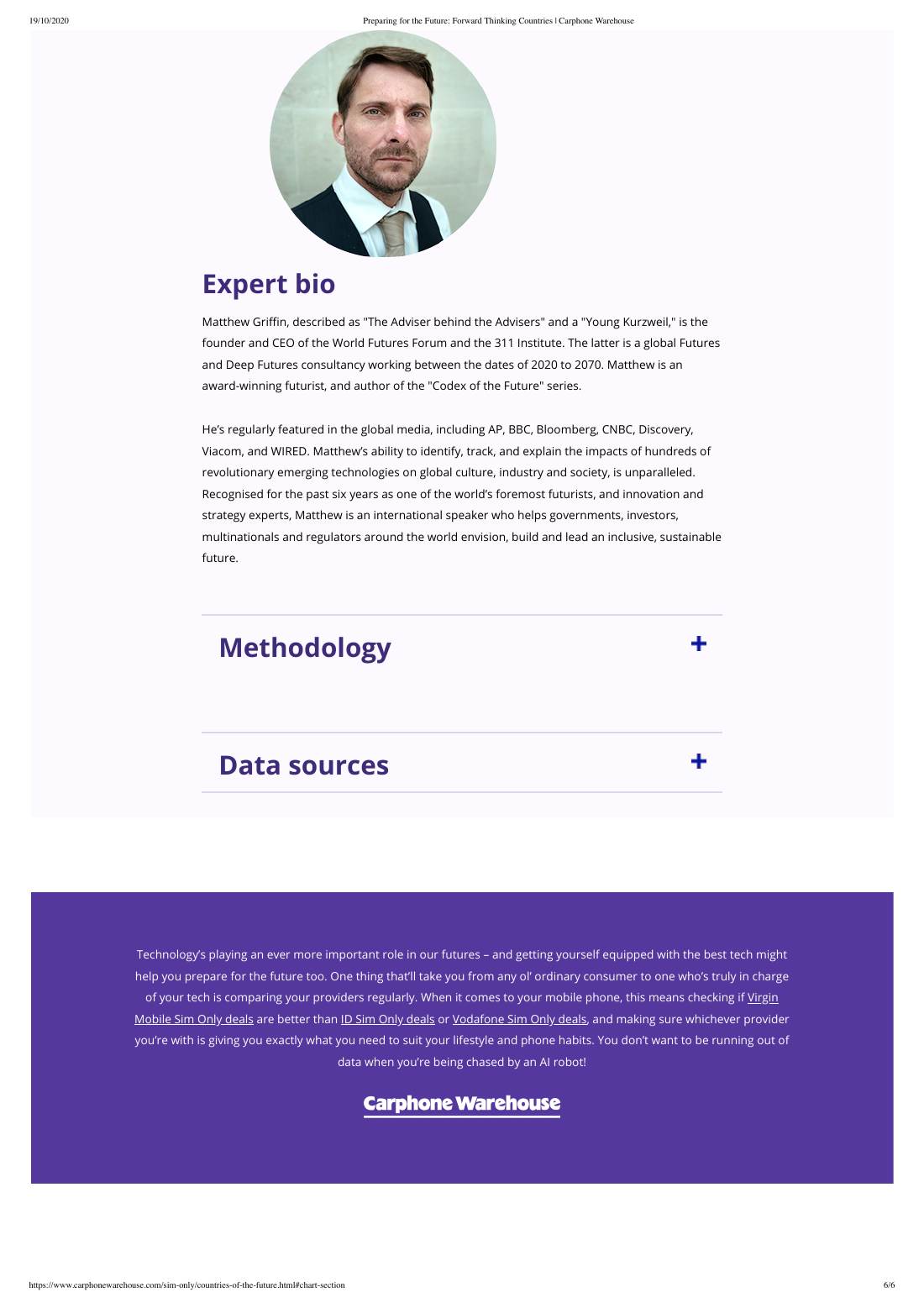 Page 6 of 6: Featured Futurist: Preparing for the Future, Carphone Warehouse