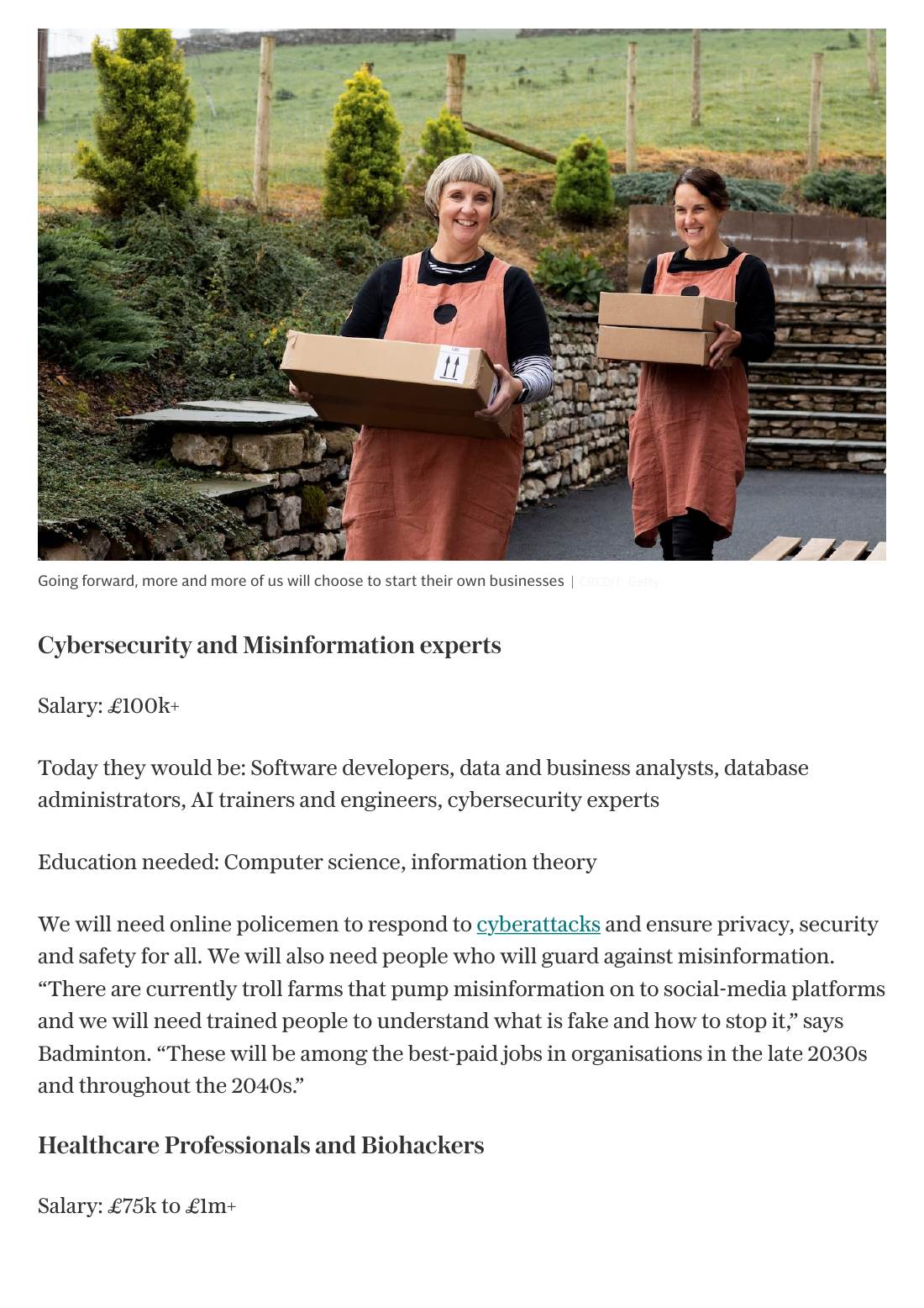 Page 11 of 13: Featured Futurist: The Jobs of 2040, Telegraph