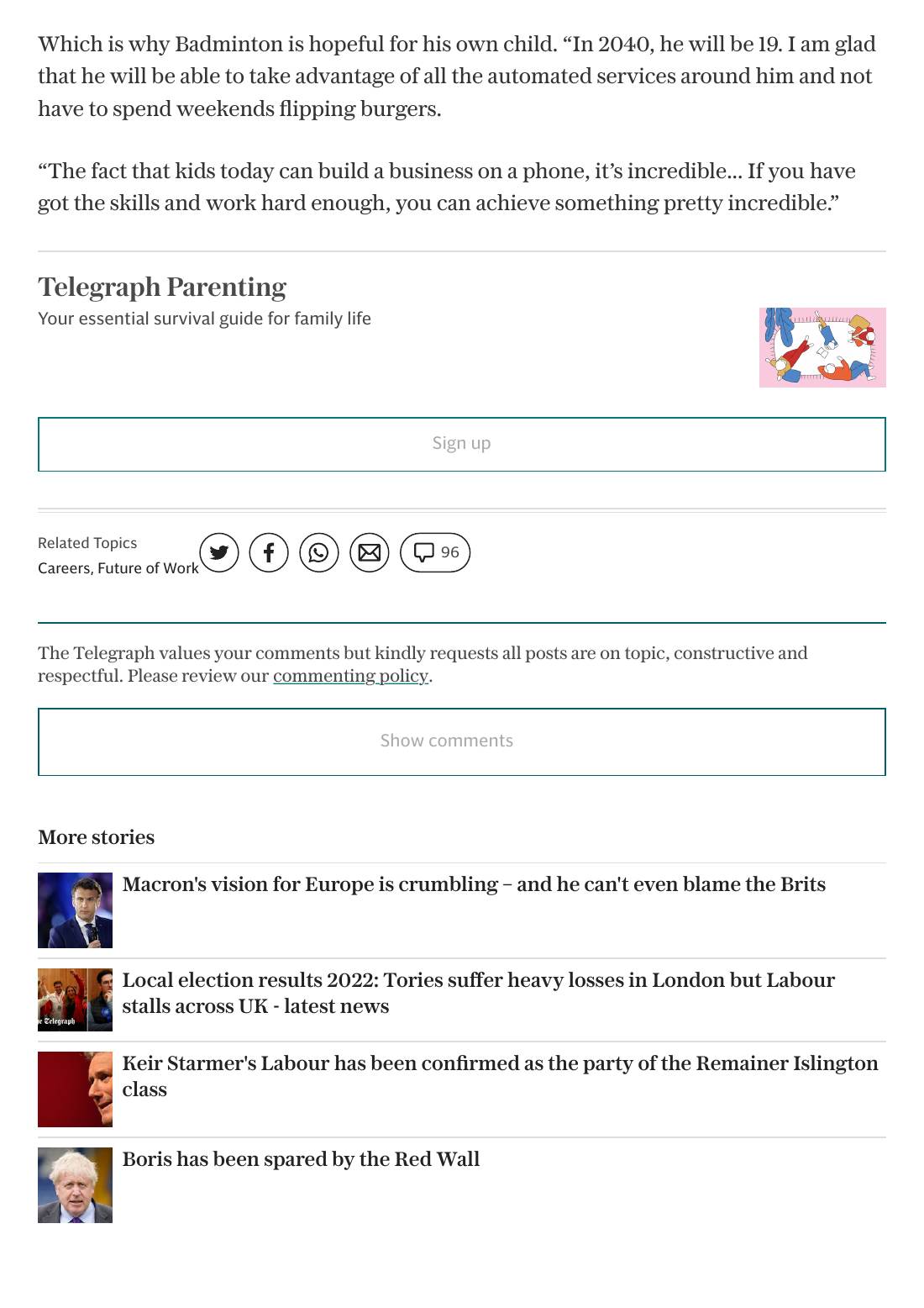 Page 13 of 13: Featured Futurist: The Jobs of 2040, Telegraph