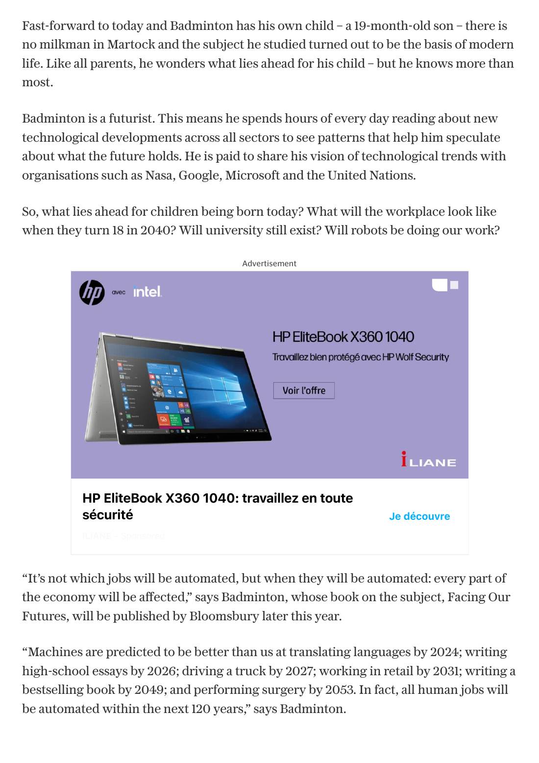 Page 2 of 13: Featured Futurist: The Jobs of 2040, Telegraph
