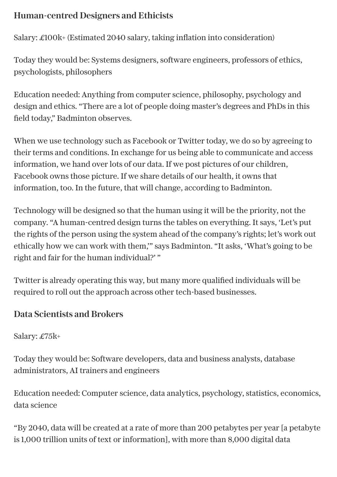 Page 5 of 13: Featured Futurist: The Jobs of 2040, Telegraph