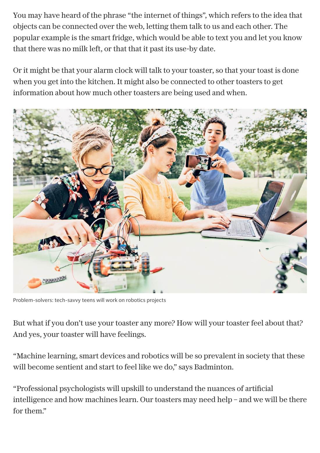 Page 7 of 13: Featured Futurist: The Jobs of 2040, Telegraph