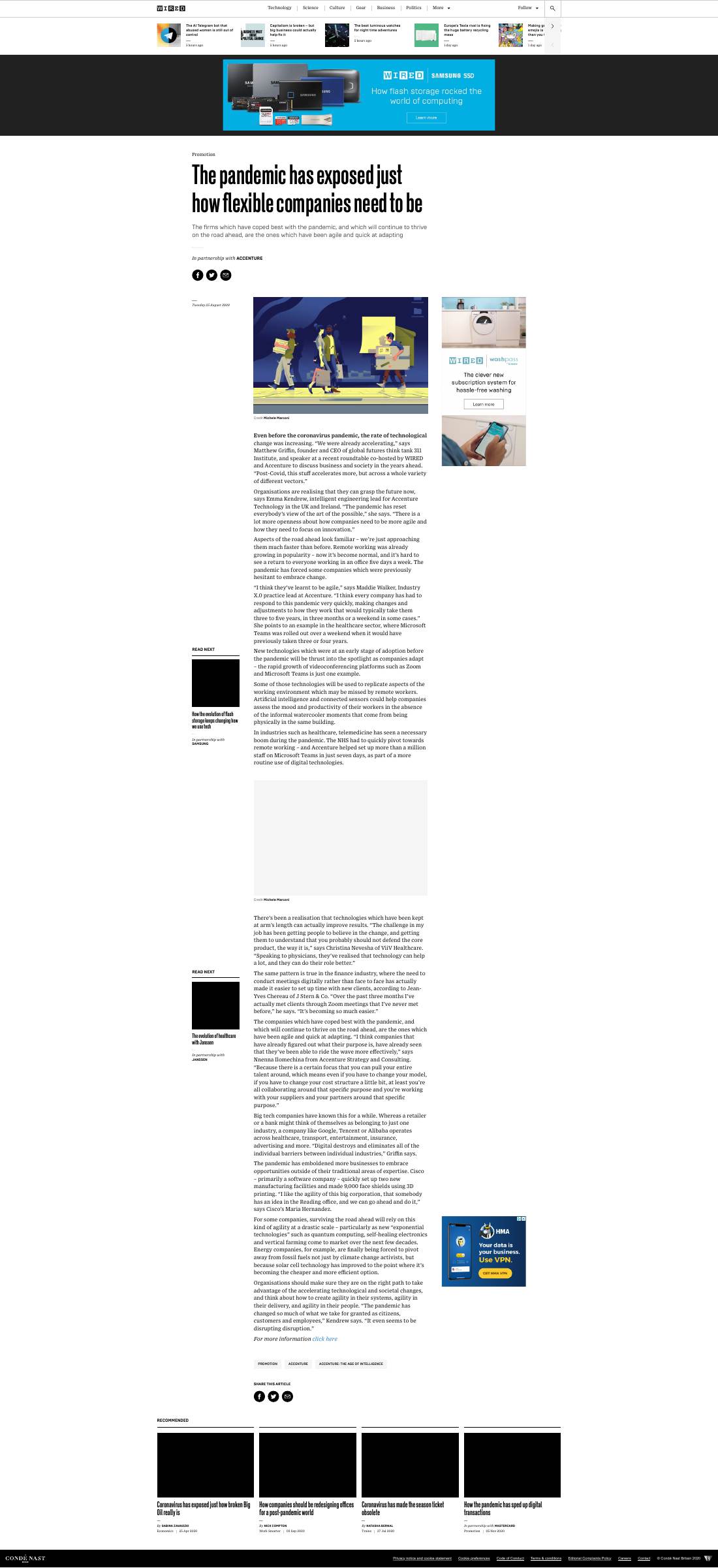 Page 1 of 1: Featured Futurist: The pandemic has exposed just how flexible companies need to be, WIRED
