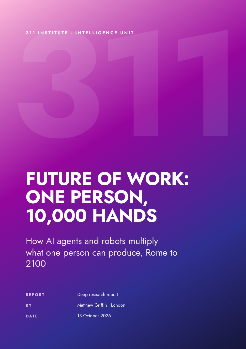 Future of Work: One Person, 10,000 Hands report cover