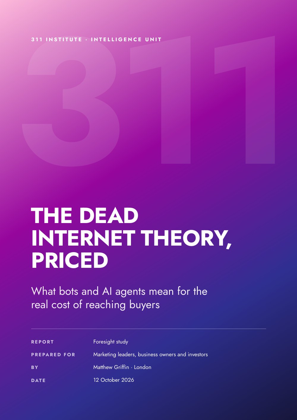 The Dead Internet Theory, Priced report cover
