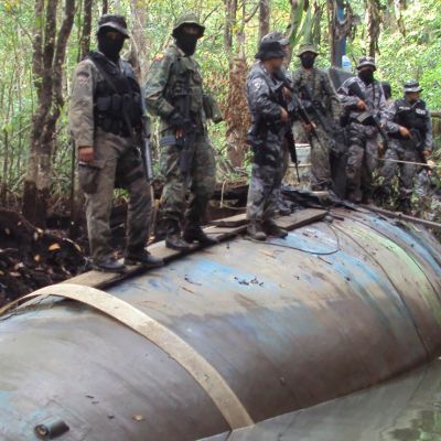 Narco submarine discovered in the Amazon Jungle